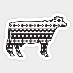 Dairy Cow with Southwest Pattern Sticker